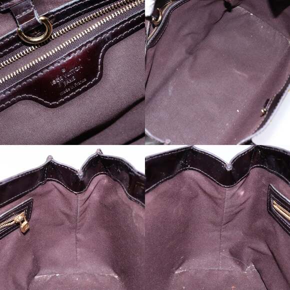 LOUIS VUITTON Monogram Vernis Wilshire PM Hand Bag Amarante M93641 - Picture 12 of 13